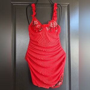 Red Sleepwear Dress